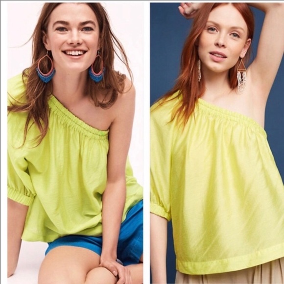 Anthropologie Tops - Maeve Anthropologie leonine one shoulder top shirt